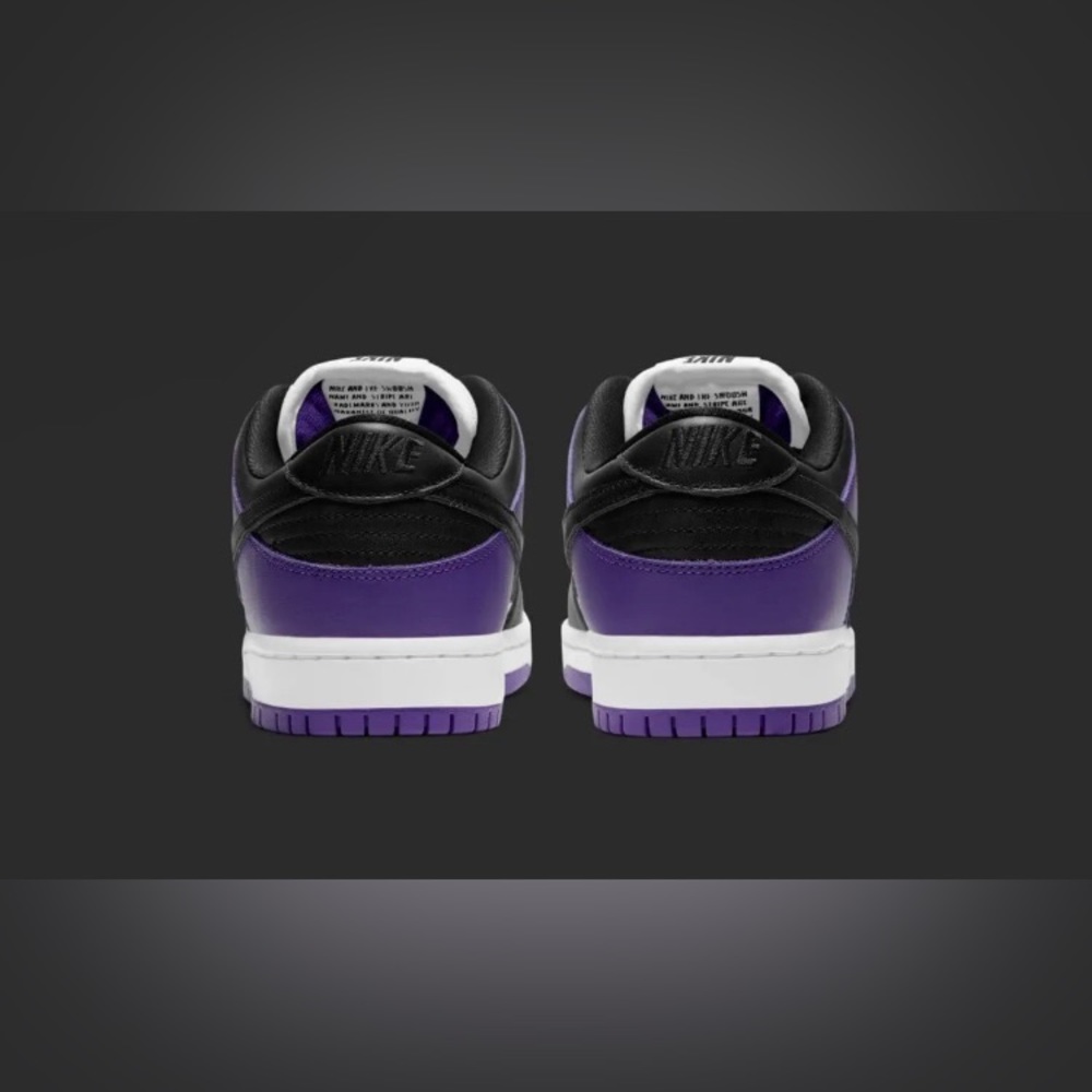 Nike SB Dunk Low Court Purple Black White BQ6817-500 Size US Men 12 Brand New - Picture 4 of 4
